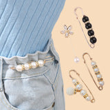 Pearl Rhinestone Brooch Set for Women Clothing Lapel Pin Sweater Skirt