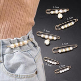 Pearl Rhinestone Brooch Set for Women Clothing Lapel Pin Sweater Skirt