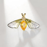 Acrylic CZ Dragonfly Butterfly Brooch for Women