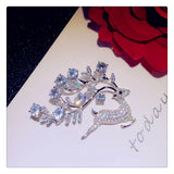 Elk Shape Brooch for Women Bridal Jewelry Animal Party Wedding Brooche Pin