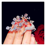 Elk Shape Brooch for Women Bridal Jewelry Animal Party Wedding Brooche Pin