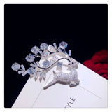 Elk Shape Brooch for Women Bridal Jewelry Animal Party Wedding Brooche Pin