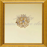CZ Pearl Cardigan Brooch Pin Women's Gift
