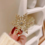 Snowflakes Cardigan Shawl Buckle Coat Pin Skirt Brooch