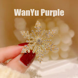Snowflakes Cardigan Shawl Buckle Coat Pin Skirt Brooch
