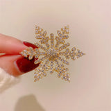 Snowflakes Cardigan Shawl Buckle Coat Pin Skirt Brooch