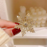 Snowflakes Cardigan Shawl Buckle Coat Pin Skirt Brooch
