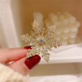 Snowflakes Cardigan Shawl Buckle Coat Pin Skirt Brooch