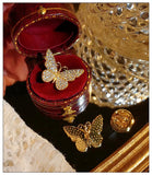 S925 Butterfly CZ Brooch for Women Anti-glare Collar Pin