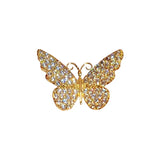 S925 Butterfly CZ Brooch for Women Anti-glare Collar Pin