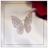S925 Butterfly CZ Brooch Sweet Pin Fine Jewelry