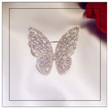 S925 Butterfly CZ Brooch Sweet Pin Fine Jewelry