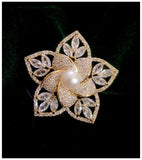 S925 Flower Pin Corsage Brooch for Women