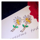S925 Sunflower Bee Brooch Pin Lovely Cardigan Shawl Buckle