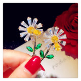 S925 Sunflower Bee Brooch Pin Lovely Cardigan Shawl Buckle