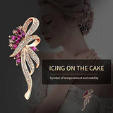 Floral Rhinestone Brooch Set - Crystal Wedding Pins