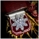 Women's Snowflake CZ Brooch Suit Coat Pin Skirt Accessory