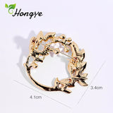 Shell Pearl Brooch 24k Flower Bouquet Bridal Wedding Jewelry Gift