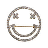 Zircon Smiling Face Brooch for Women