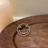 Zircon Smiling Face Brooch for Women