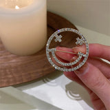 Zircon Smiling Face Brooch for Women