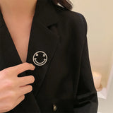 Zircon Smiling Face Brooch for Women