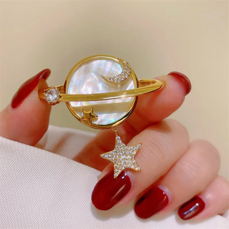 Fritillaria Sweater Pin Universe Star Brooch