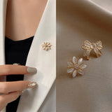 Opal Bow Japanese Style Brooch for Women