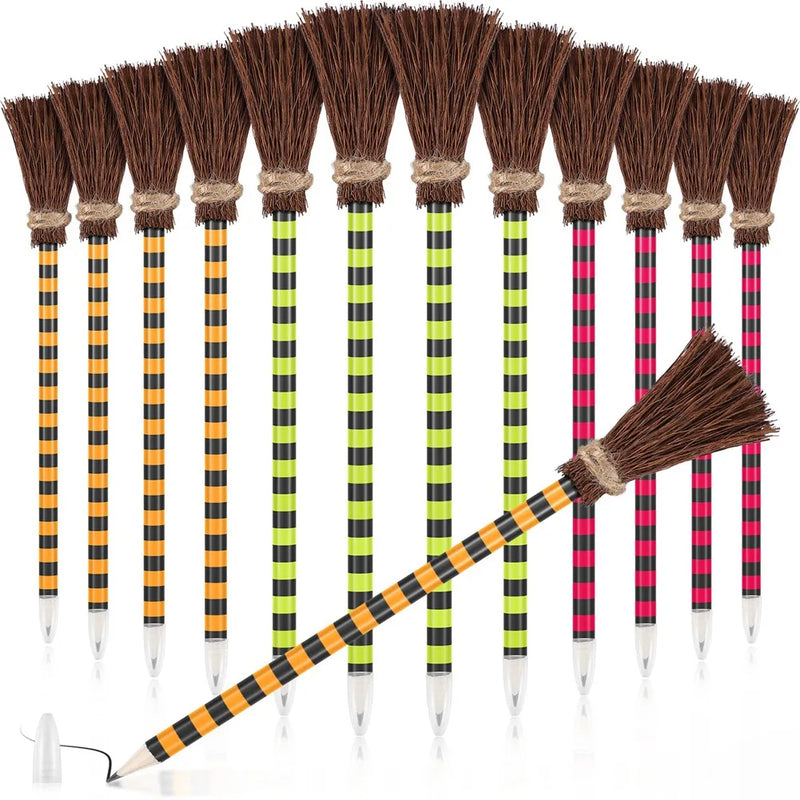 Colorful Broom Wizard Pencils (12 Pcs)