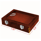 Brown 7 Slots Velvet Display Case Box Earring Ring Organizer Jewelry