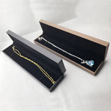 Brown Leatherette Jewellery Box for Necklace Storage