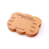 Brown Bow Paper Headwear Hair Clip Card Display Packaging 200PCS