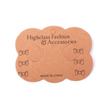Brown Bow Paper Headwear Hair Clip Card Display Packaging 200PCS
