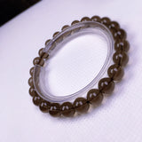 Brown Crystal Charm Bracelet 8mm Beads Pulseras Armband Men and Women