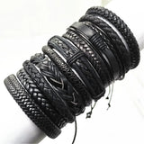 Brown Flower 10 Pcs/set Wrap Woven Bracelets Men Women Bangle Jewelry