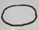 Brown-Green Freshwater Pearl Necklace 6-6.5mm 18INCH