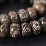 Tibetan Onyx Eyes Dzi Rondelle Beads Wholesale