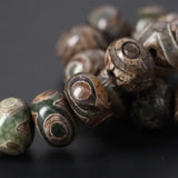 Tibetan Onyx Eyes Dzi Rondelle Beads Wholesale
