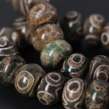 Tibetan Onyx Eyes Dzi Rondelle Beads Wholesale