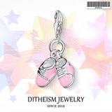 Brown Handbag Charms Pendant 925 Sterling Silver Women Girls Gift
