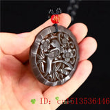 Brown Jade Bird Pendant Amulet Jadeite Women Jewelry Charm Necklace