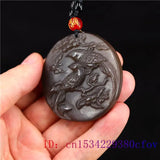 Brown Jade Bird Pendant Men Women Necklace Carved Jewelry Charm