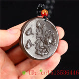 Brown Jade Butterfly Pendant Charm Flower Amulet Natural Carved Women Chinese