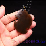 Brown Jade Horse Pendant Natural Jewelry Necklace Charm Gemstone Carved Women