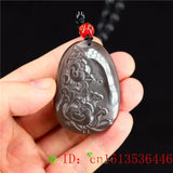 Brown Jade Rose Pendant Amulet Jadeite Chinese Charm Natural Necklace