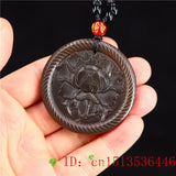 Brown Jade Rose Pendant Carved Flower Amulet Women Jadeite Charm for Necklace