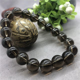 Brown Smoky Quartz Beads Bracelet Crystal Charms Gift
