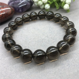 Brown Smoky Quartz Beads Bracelet Crystal Charms Gift