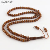 Brown Tesibah Ramadan Bracelets Muslim Tasbih Allah Necklace 99 Beads
