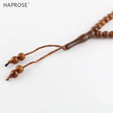 Brown Tesibah Ramadan Bracelets Muslim Tasbih Allah Necklace 99 Beads